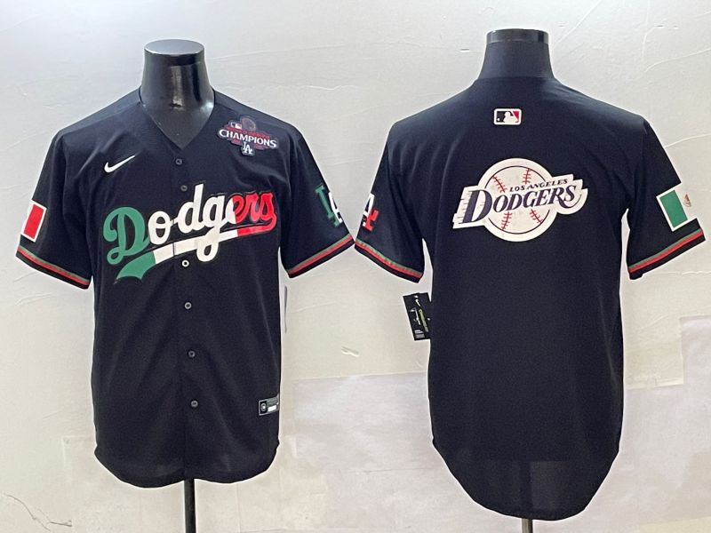 Men Los Angeles Dodgers Blank Black Mexico Second generation Nike 2025 MLB Jersey style 26
